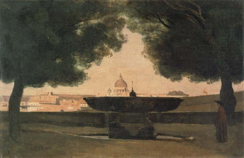 camille corot Fountain of the French Academy